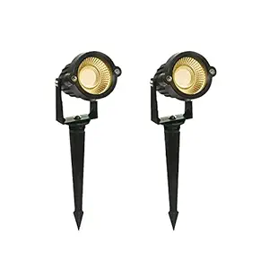D?Mak Led Outdoor Garden Spot And Spike 5W Ip65, 3000K, Aluminium Body 5 Watt - Set Of 2 (Warm White)