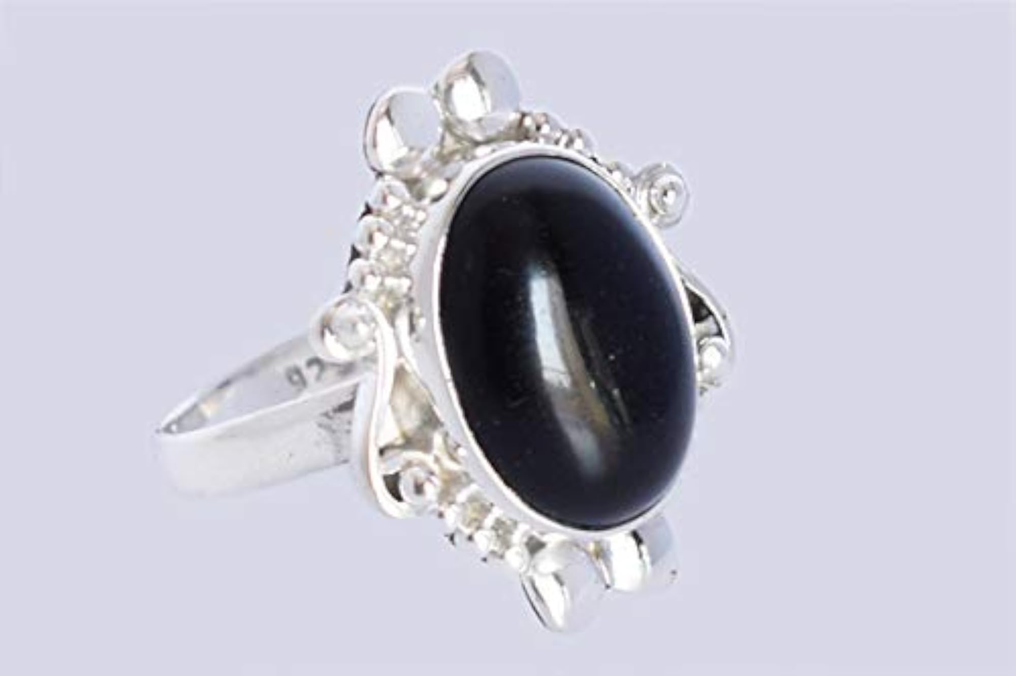 Blue Sunstone Oval Gemstone 925 Sterling Silver Bridal Ring