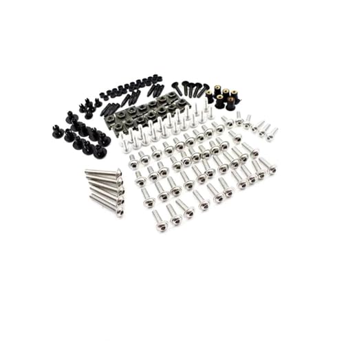 Vis de carénage moto CBR1100XX anti-vibration kit 195 pièces silver 1997-2007
