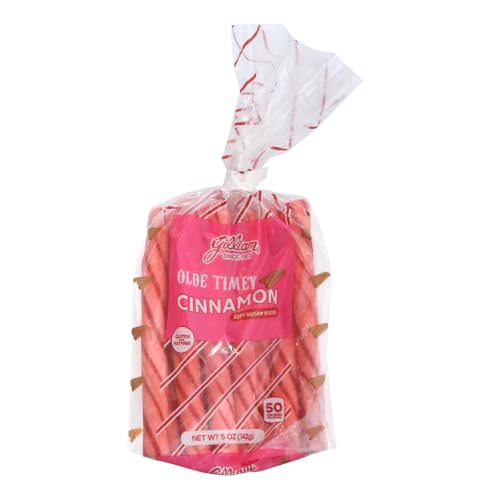 All City Candy Gilliam Olde Timey Soft Sticks, Cinnamon Flavor, 5 oz. Bags, Pack of 6