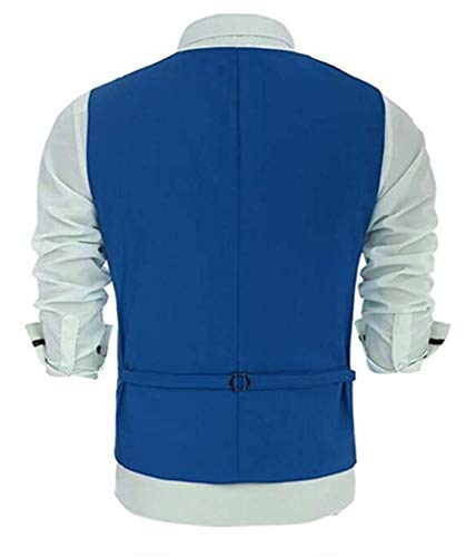 Men's Sequins Buttons Down Waistcoat V-Neck Wedding Party Vest Casual Vest3