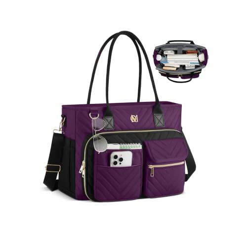 Image of Teacher Tote Bag for Women,Laptop Work Bag for Business Travel,Quilted Nurse Bible Computer Bag Briefcase Gift