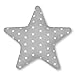 Amilian® Cojín gris con forma de estrella, cojín decorativo, suave, mullido60 cm