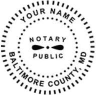 Miniatura 3 de Paquete de sellos de notario rosa y sello autoentintado  Maryland