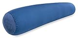 Straight Body Pillow, Full Size Premium Microbead,Side Sleeping / Maternity Pregnant Women, Supportive ,Fluffy, Breathable, Cooling, 85/15 spandex/nylon Silky Feel Anti-Aging - 48” X 8” - Peacock Blue
