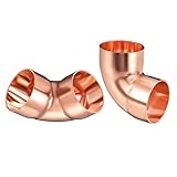 [Raccord de coude en laiton pour tuyau]: Le paquet comprend 2pcs de raccord de coude en cuivre à 90 degrés avec un diamètre intérieur de 38 mm/1,5pouce, une épaisseur de paroi en cuivre de 1,2 mm, une longueur de 65 mm/2,56 pouces, une largeur de 65 mm/2,56 pouces et une hauteur de 40 mm/1,57 pouces.