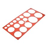 CHILDWEET 1 Juego Clasificador De Frutas Tablero De Clasificación De Frutas Círculo De Medición De Manzana Calibre De Fruta Barra De Chocolate Mandarina El Plastico Naranja Navel Rojo