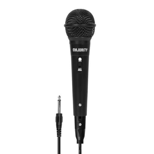 MAJORITY Party Pro Mic, Dynamic Wired Microphone for Karaoke Machine