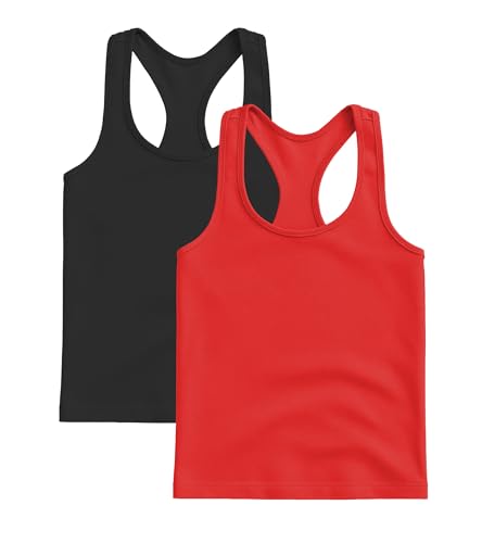 Image of Kurve Premium Girls Seamless Supersoft Wide Strap Comfortable Racerback Tank (Made with Love in The USA)