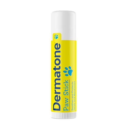 Dermatone Paw Stick for Dogs | Natural Paw Balm for Cold, Heat, Salt, Sand & Snow | Moisturizing, Non-Toxic Paw Protector | Soothes, Repairs and Heals | Made in USA | 0.5oz Twist Stick