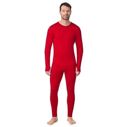 Image of Cuddl Duds Lightweight 2 Piece Active Base Layer Matching Sets for Men | Everyday Activewear, Long Sleeve Top & Leggings, Gym Workout & Fitness Clothes, Breathable Moisture Wicking Lounge Set