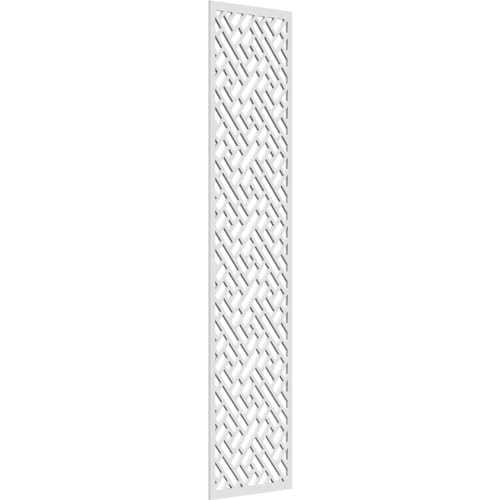 15 3/8"W x 63 3/8"H x 3/8"T Hope Decorative Fretwork Wall Panels in Architectural Grade PVC