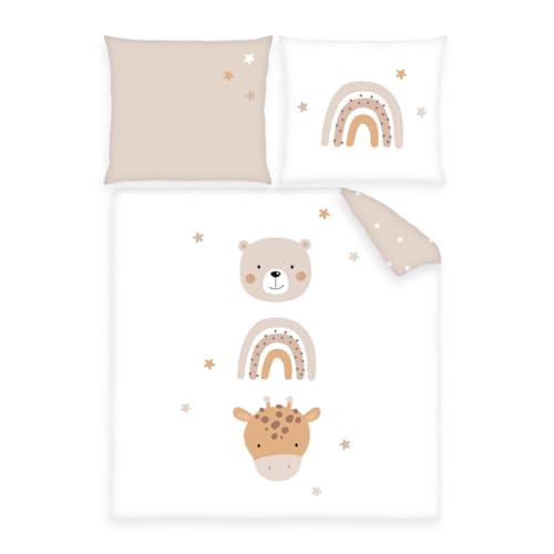 Herding babybest Wiegenbettwäsche Little Friends, Kopfkissenbezug 35 x 40...