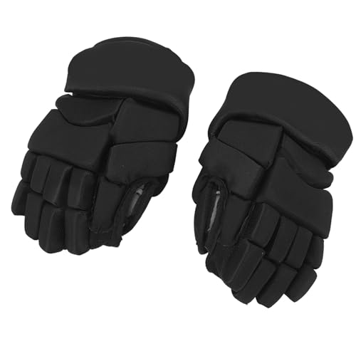 Pwshymi Ice Hockey Gloves, Bendable Finger Protective Gloves Extra Padding Curved Thumb for Various Sports Types (8 inch)
