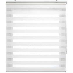 Estor 120X250 Uniestor Basic estor noche y día color Blanco roto - estor de 120 x 250 cm (ancho x alto) | Tamaño de la tela 117 x 245 cm. Estores enrollables noche y día