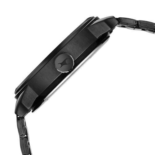 Image of Fastrack Pulse IV with Black Dial Black Stainless Steel Strap Watch for Men - 3341NM01