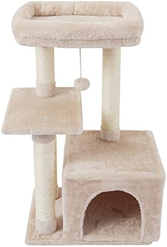 FISH&NAP Cute Cat Tree Kitten Cat Tower for Indoor Cat Condo Sisa...
