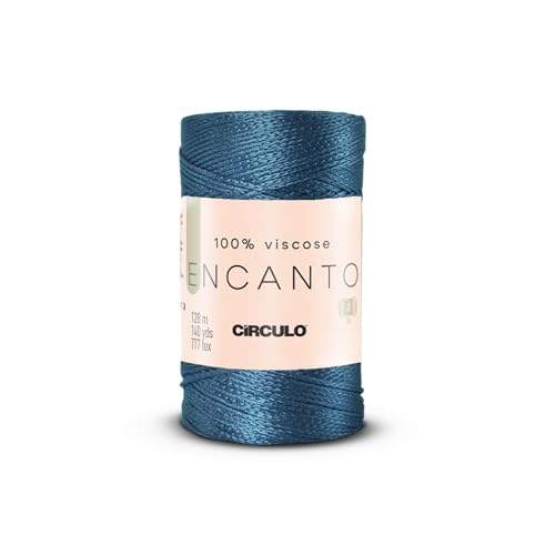 Image of CIRCULO Encanto Roll Yarn 100% Viscose - Luxury & Shine - Light Worsted Weight Yarn - 140 yds, 3.52 oz - Color 2307 - Tide