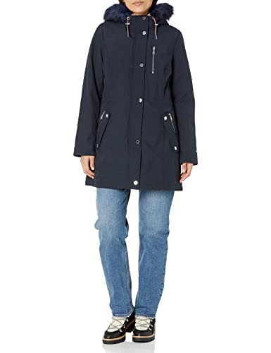 Tommy Hilfiger Women's Fur Hood Parka Anorak Solid Water Repellent Jacket