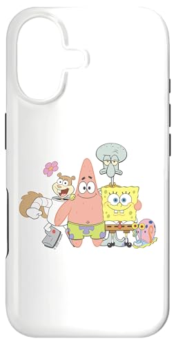 スポンジボブ スクエアパンツ グループショット スマホケース iPhone 17 用