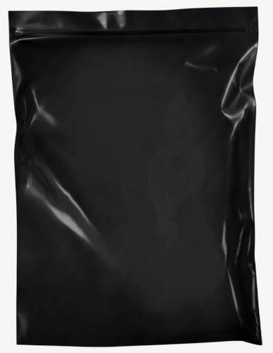 uGems 4" x 6" Black Resealable Plastic Storage Bags – 100 Pack of Opaque Reclosable Bags for Privacy, Light Protection, Food Storage, Crafts, Medicines, and Office Supplies