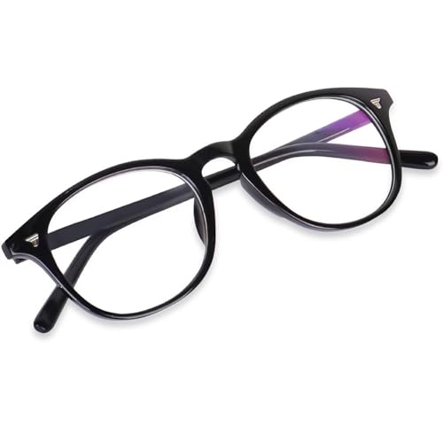 Image of IFLASH Blue Light Blocking Glasses Gaming Filter Transparent Round Eyeglasses for Eye Protection Men Women, Computer /Tablet /Laptop /Mobile /TV, Anti-blue & Anti eyestrain