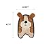 Outward Hound Durablez Tough Plush Squeaky Dog Toy, Puppy, Brown, XS