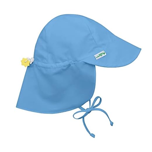 i play. by green sprouts Baby Sun Hat, Light Blue, 9-18 Months