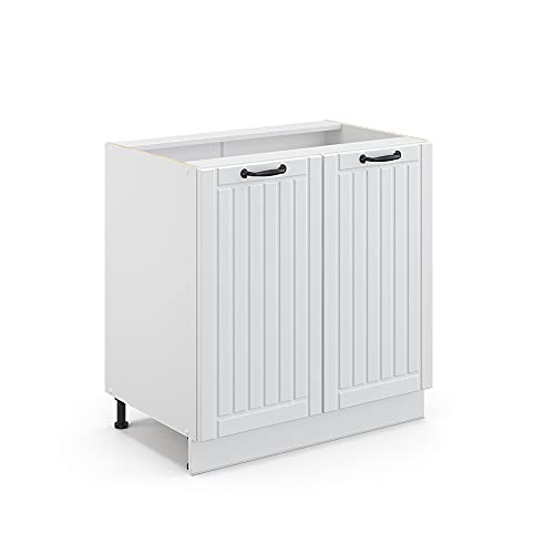 Vicco Sink Base Cabinet Fame-Line 80cm with Shelf