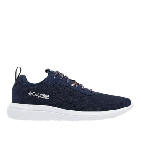 Columbia Men's PFG Low Drag Lite Shoe, 10, Collegiate Navy, Spark Orange
