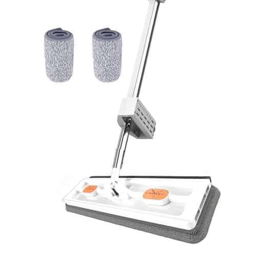 Fnfhsa Trapeador Plano Grande, Trapeador, Trapeador Giratorio de 360° con Raspador Deshidratador, Trapeador MáGico 360° con Raspador de DeshidratacióN