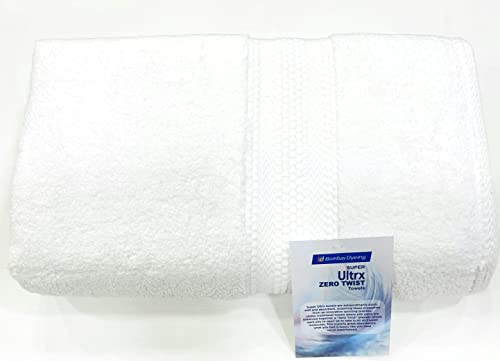 Image of Bombay Dyeing Ultra Large Bath Towel - 650 GSM Extra Soft 100% Cotton, White (75x150 cm)