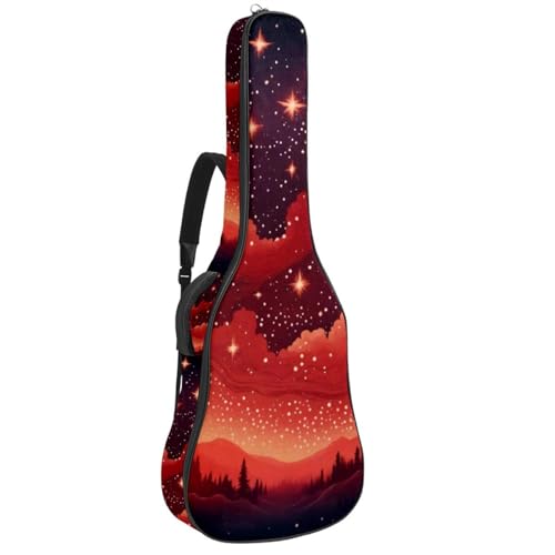 Housse de guitare étanche à poches sac acoustique ciel étoilé 41 pouces