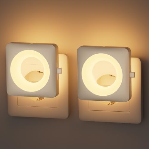 Muyuua Nachtlicht Steckdose Mit Dämmerungssensor - 2er Set LED Orientierungslicht
