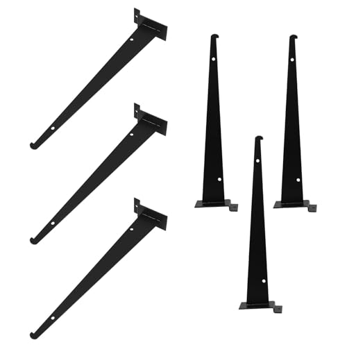Toddmomy 6 piezas Soportes Metálicos para Estanterías de Paneles de Listones Unidades Resistentes para Sala Garaje y Accesorios de Pared