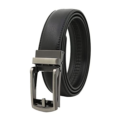 Comfort Click Belts for Men,Business Casual Belt with Automatic Buckle,Genuine Leather Dress Belts for Office
