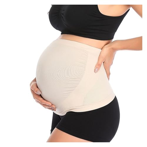 マタニティサポートベルトコルセットウエストケア腹部包帯服妊婦妊娠シームレス腹(Beige,M)