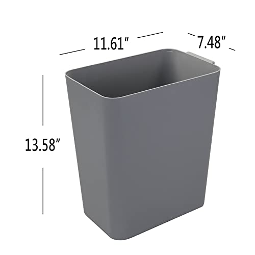 Caneca de basura plástica rectangular 4.5 galones pack 3 miniatura 3