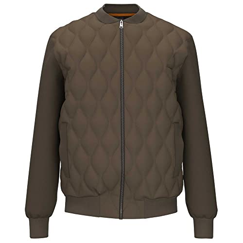 BOSS Men's Zebomber Jersey_Jacket_L, Dark Green, M