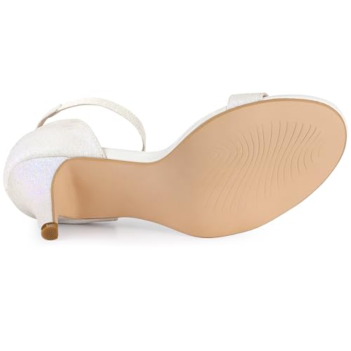 Sandales à talon aiguille à paillettes blanc 39 EU - 5