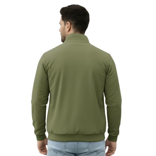 Image of NINQ Men's Jacket for Winter with High Neck & Full Zip | Stylish Jackets | Casual Wear Zipper Jacket for Men | Travel Friendly High Warmer Winter Jackets.