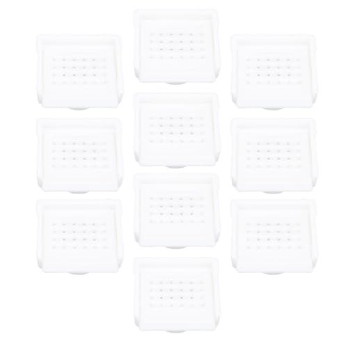 10 Uds. Puertas de entrada de colmena, puerta de disco de entrada de colmena de abejas cuadrada de plástico, suministros de apicultura, herramienta de colmena para apicultores (Blanca)