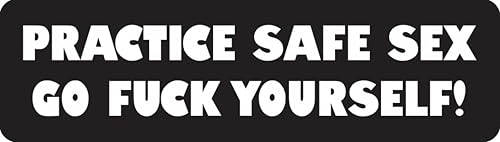 USA Biker Goods 1" x 3.5" Practice Safe Sex Go