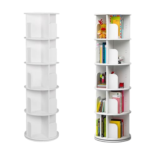 Nisorpa Libreria girevole a 5 ripiani, girevole a