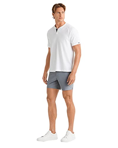 Rhone Men's Resort Short 6" Inseam, Breathable, Moisture-Wicking, Premium 4-Way Stretch Fabric (Smoked Pearl, 31) #TOP4