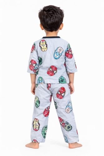 Image of 3BROS BodySuit /Dress for Boys /Girls Full Pajama & Casual Full Sleeves Night Suit Top Combo Kids Set