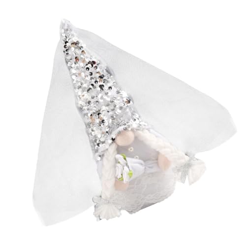 Abaodam Figurines GNOME de Mariage sans Visage en Peluche Décorative, Taille, Tissu Léger et Résistant, Ornement Romantique pour Décoration Intérieure et Présent Invité Mariage