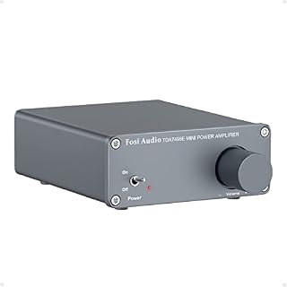 Fosi Audio - TDA7498E 2 Channel Stereo Audio Amplifier Receiver Mini Hi-Fi Class D Integrated Amp for Speakers 160W x 2 + 24V UK Power Supply