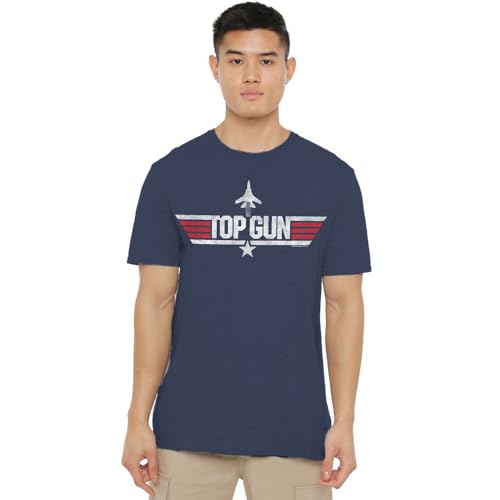 Top Gun Paramount, Logo Navy Unisex T Shirt, Navy, Medium