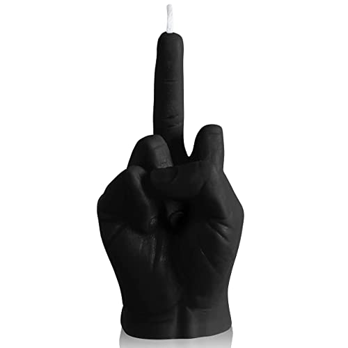 GROBRO7 Middle Finger Candle Dänischer Pastellduft Raumdekoration Kiefern Räucherstäbchen Aromatherapie Gesten Kerzen für Schreibtisch Winter Weihnachten Festival Party Housewarming Gift (schwarz)